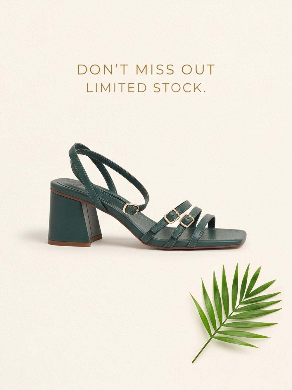 FREE PEOPLE Niki Green Strappy Block StrappynHeels sandals size 8.5